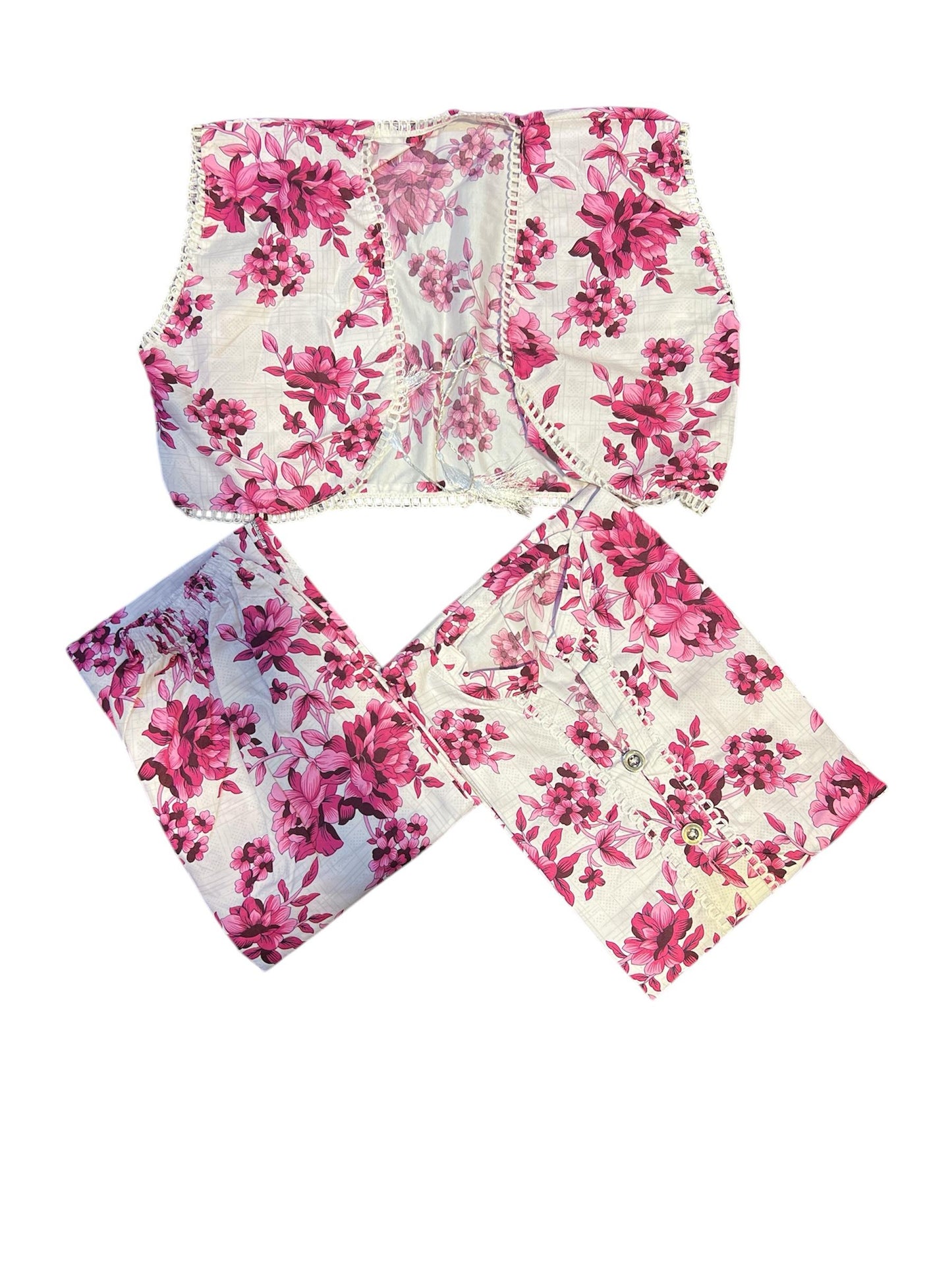 Classic Jacket Style Three-Piece Dress Stitched For girls