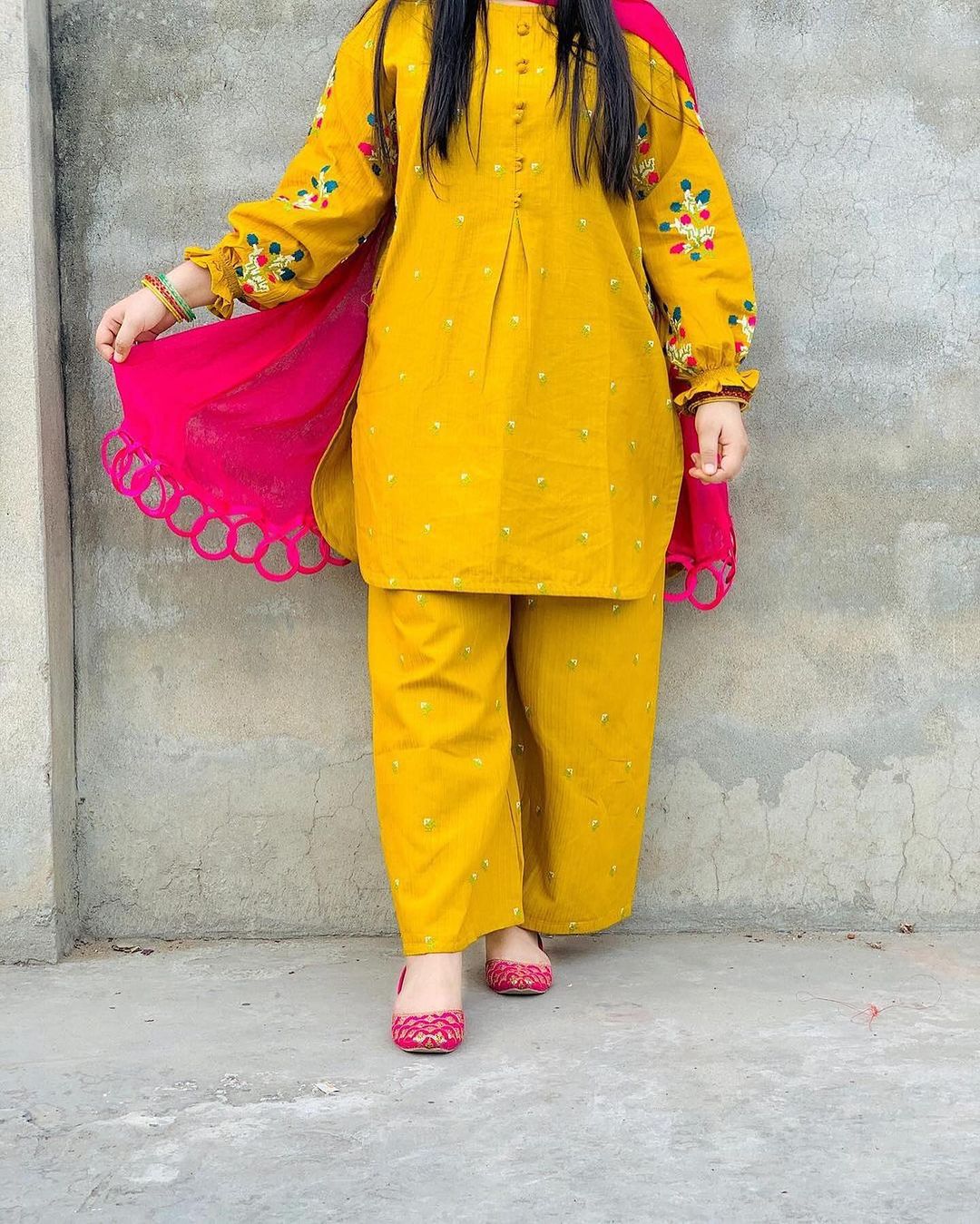 BURAAQ PLAZZO EMBROIDERY 2PC