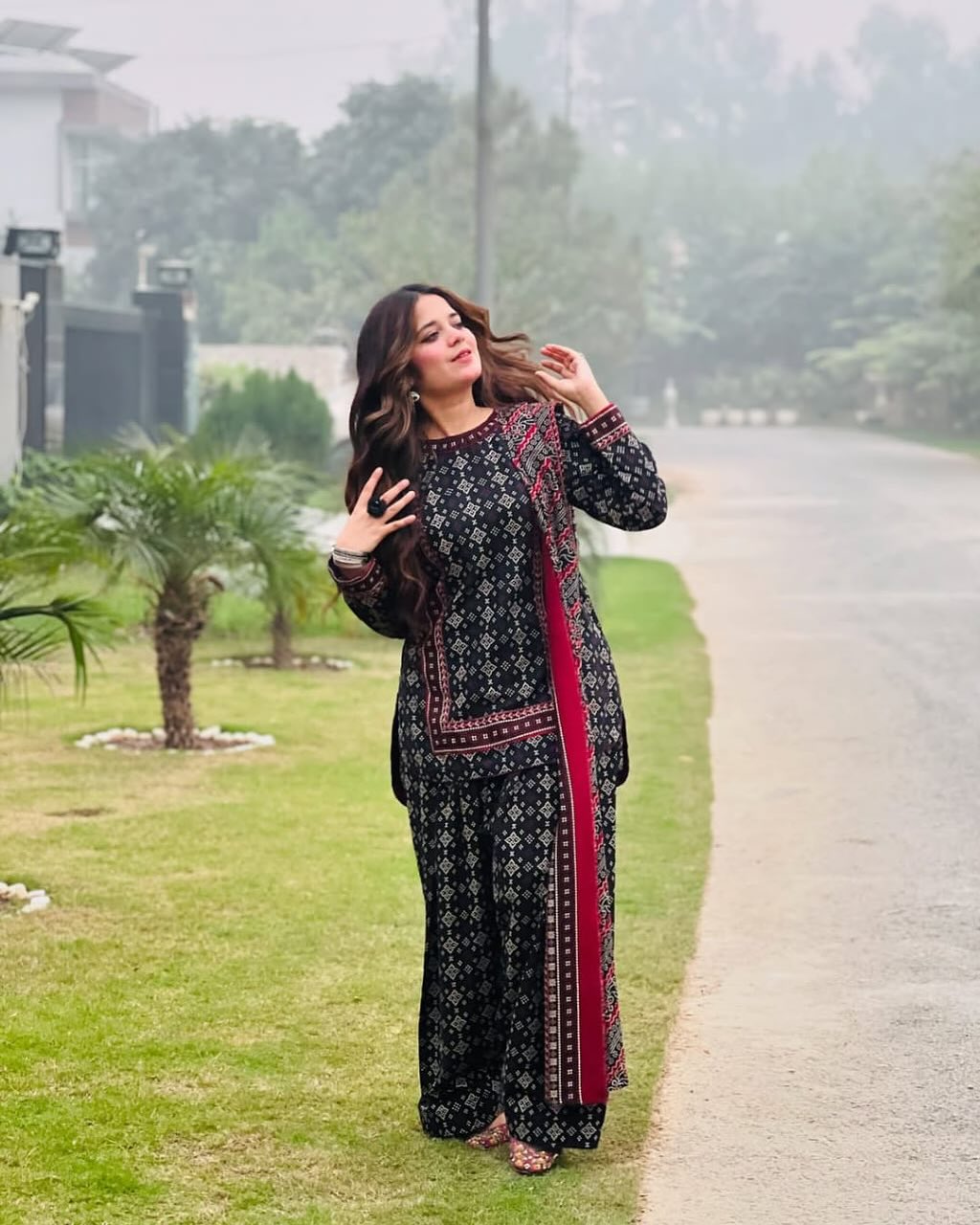 DIGITAL PRINT AJRAK CHUNRI STITCHED 03 PIECES