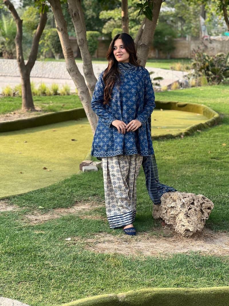 BERRY 3PC SUIT WITH FARSHI SHALWAR STITCHED FOR GIRLS