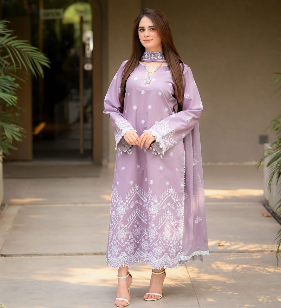 FULL EMB LAWN 3PC STITCHED FOR GIRLS