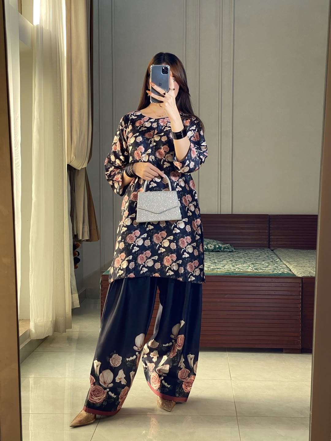 PETAL BLUSH CO-ORD SET STITCHED FOR GIRLS