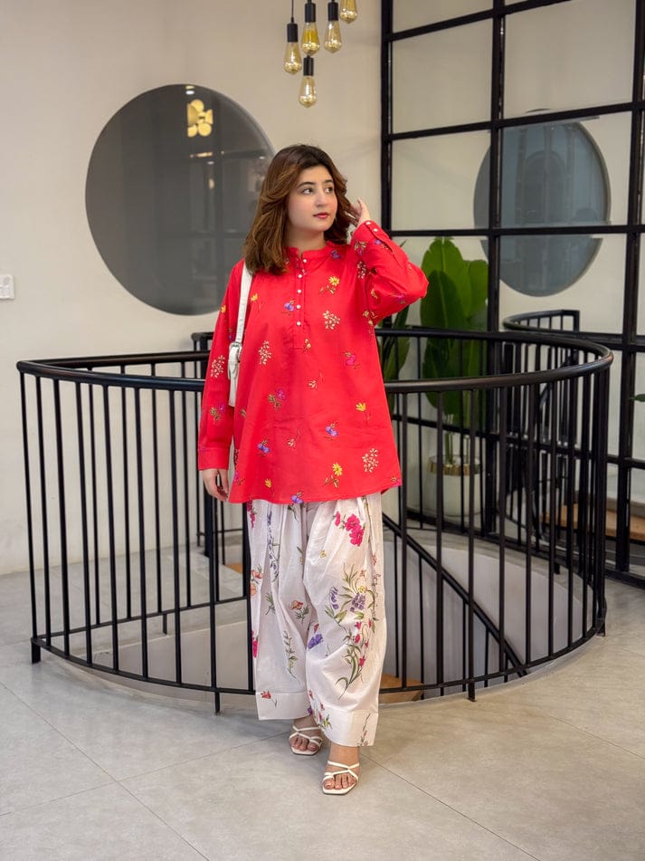 FLORAL BENZY (FARSHI) CO-ORD SET STITCHED