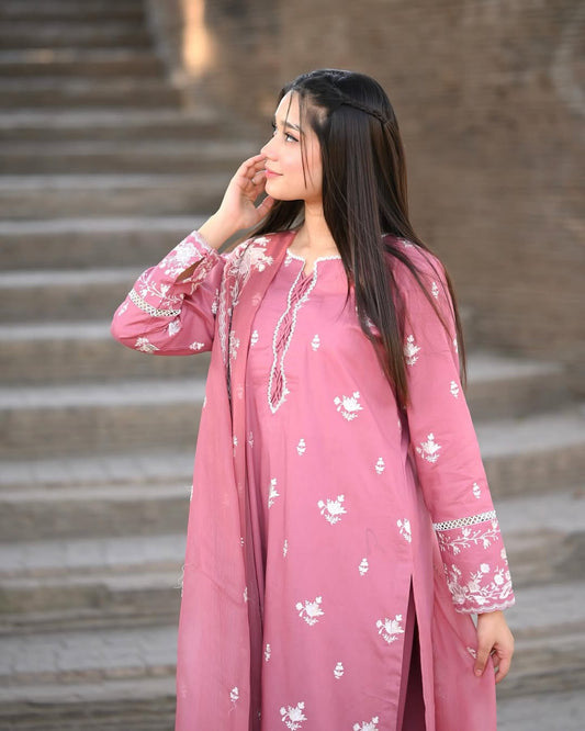 NAZNEEN EMBROIDERY 3PC STITCHED FOR GIRLS