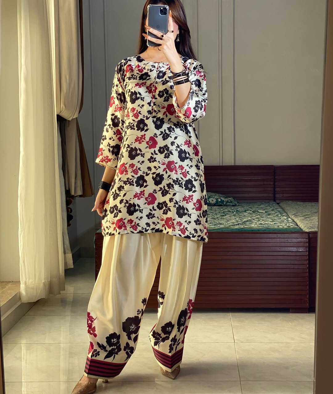 PETAL BLUSH CO-ORD SET STITCHED FOR GIRLS