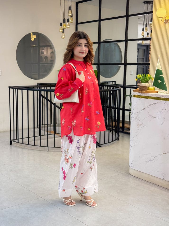 FLORAL BENZY (FARSHI) CO-ORD SET STITCHED
