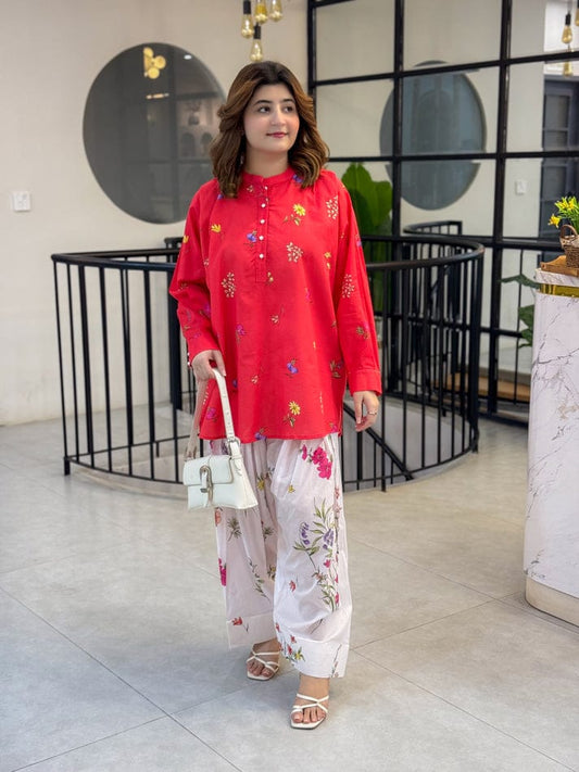 FLORAL BENZY (FARSHI) CO-ORD SET STITCHED