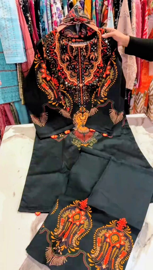 ZAUQ 3PC SUIT  STITCHED FOR GIRLS
