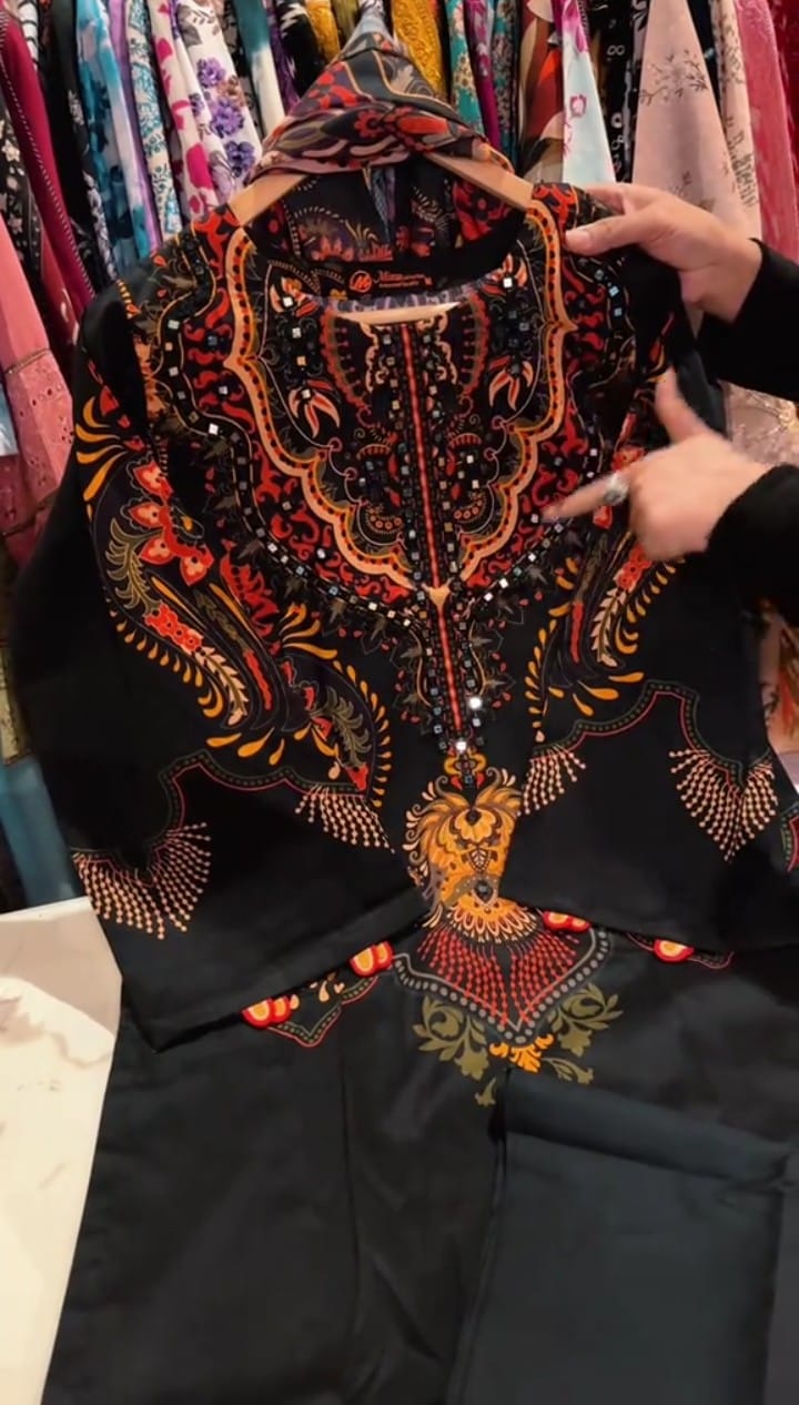 ZAUQ 3PC SUIT  STITCHED FOR GIRLS