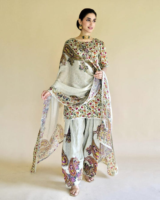 HADIQAA 3PC SUITE STITCHED FOR GIRLS