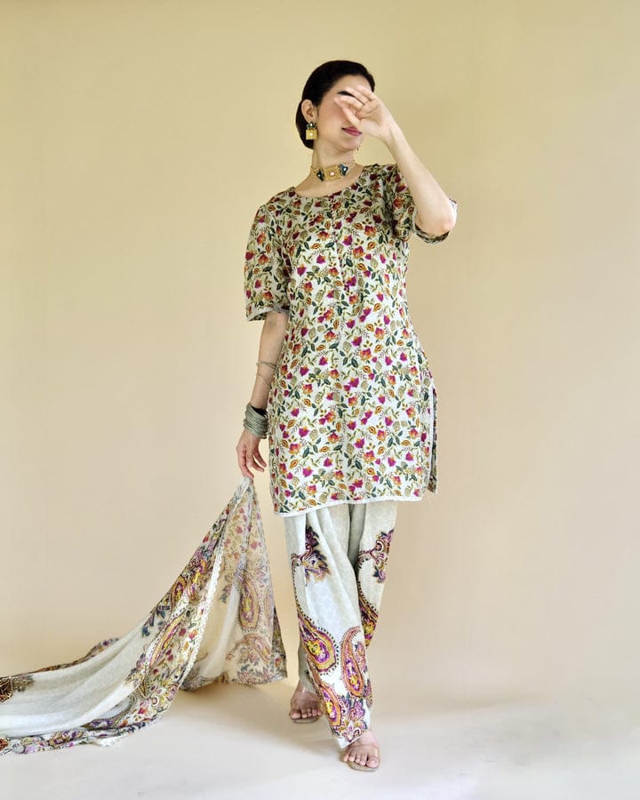 HADIQAA 3PC SUITE STITCHED FOR GIRLS