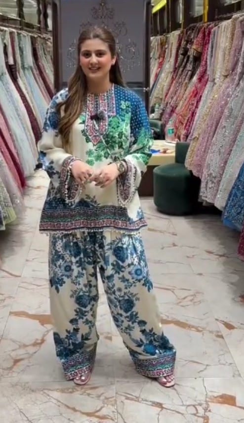 BLOOM BERRY SUIT WITH FARSHI SHALWAR STITCHED FOR GIRLS